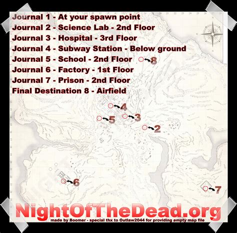 Press M to get the map up - theres numberes at left lane & top lane. . Night of the dead interactive map